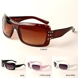Urban Boundaries - Solidad Square Frame Rhinestone Adorned Fashion Sunglass - 1527