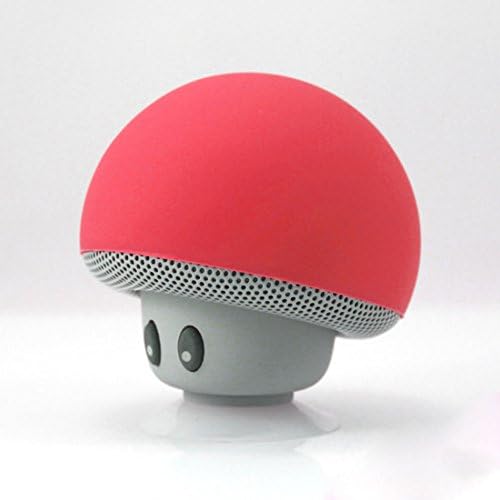 Mini Speaker, Portable Mushroom Style Bluetooth V3.0 Wireless Stereo Speaker with Mic for iPhone/iPad/Samsung/HTC/LG/Sony Android Cellphone (Red)