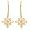 10k Yellow Gold Floral Design Diamond Dangle Earrings (1/20 cttw, I-J Color, I3 Clarity)