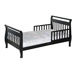 Sleigh Toddler Bed In Ebony Finish By Da Vinci Baby Furniture