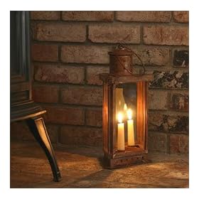 Three Sided Copper Lantern by Brass and Silver Traditions