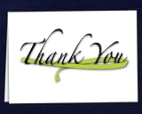 Lime Green Ribbon Note Cards - Thank You (1 Box)