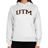 NCAA Tennessee Martin Skyhawks Ladies Arch Applique Midweight Pullover Hoodie - White