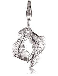 VINANI brand Germany 925 Sterling Silver Charm Pendant Zodiac Sign Pisces shiny HFIS