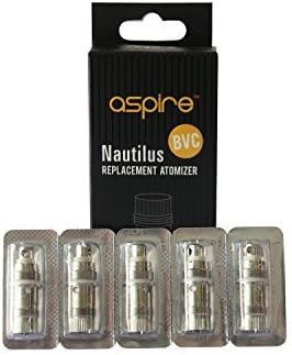 Genuine Aspire Nautilus Series BVC (Bottom Vertical Coil) replacement Coils 5 Pack (1.6 ohm) (1.6ohm) by VeeCool