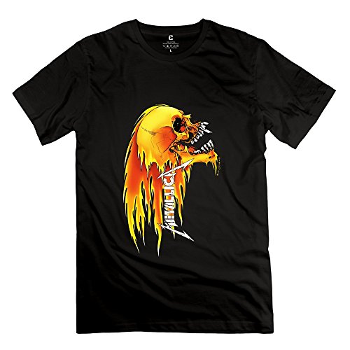 HX-Kingdom Men's New Style T-shirts - Metallica Skull Black Size XS