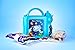 Kids Lunch Box Combo With Shoulder Strap And Detachable Plastic Water Bottle in Blue, Pink, or Yellow. Ideal For Pre-School, Toddler and Kindergarten Children.