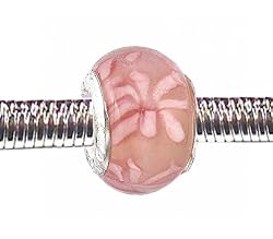 Pandora Style Charm Bead (Z50) Murano Style / Lampwork Glass (14mm x 10mm) (fits Troll too)