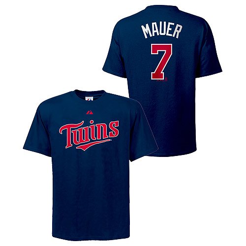 Joe Mauer Minnesota Twins Youth Name and Number T-Shirt (Medium)