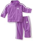 adidas Baby-Girls Infant Iconic Tricot 2 Piece Sweatsuit Set