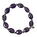 Sterling Silver Amethyst Stretch Bracelet title=