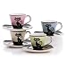 Cattitude Espresso Cup & Saucer Set of Four