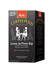 Melitta Coffee Pods, Love At First Sip Smooth 100% Arabica Medium Roast Coffee, 18-Count Pods (Pack of 4)