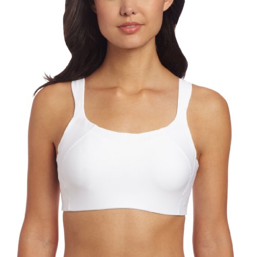 New Balance Women's The Discreetly Sassy Bra, White, 34C On Sale
