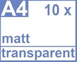 Klebefolie 10 x DIN A4 transparent ma...
