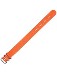 NATO Military RAF Style Ballistic Nylon Watch Band - Orange - 20mm
