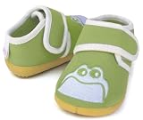 Modern Basics Baby Slipper - Medium Green Frog