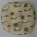 2 x 15 Inch Round Outdoor Patio Cushions in the Bonaire Design