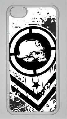 Metal Mulisha White and Black Vector Custom PC Transparent Case for iPhone 5C by icasepersonalized