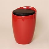 LOUNGE HOCKER VASE designklassiker retro stuhl C25 rot
