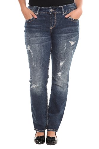 "Silver Jeans - Berkeley Abrasive Straight Jean 30""" "Silver Jeans - Berkeley Abrasive Straight Jean 30"""