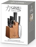 Ginsu 07112 12-Piece Stainless Steel Knife, Blade and Bamboo Block Set