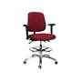 Perch Multi-Task Office Desk Chair in Chrome w/Footring 20" - 28" (Glides/Charcoal Vinyl)