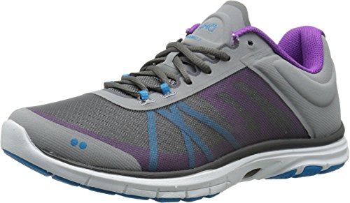 RYKA Women's Dynamic 2 Cross-Training Shoe, Forge Grey/Metallic Steel Grey/Bright Violet, 7.5 M US