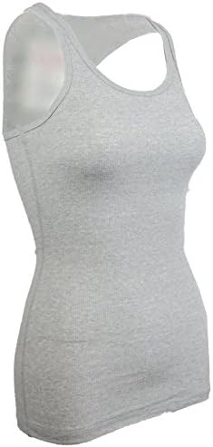 Comfort Alley Womens Basic Ribbed Cotton Spandex Racer Back Tank Top
