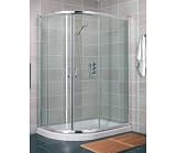 Shower Enclosure 1200x900 Offset Quadrant Double Sliding Door Chrome Trim