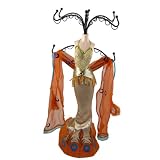 Doll Jewelry Stand Peacock Dress Orange 14.5 Inches