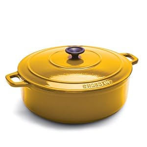 Paderno World Cuisine 6.25 Inch Yellow Round Dutch Oven by Paderno World Cuisine