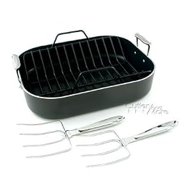 All-Clad LTD Roti Combo with rack and turkey forks by All-Clad