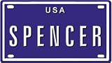 SPENCER USA BIKE LICENSE PLATE. OVER 400 NAMES AVAILABLE. TYPE IN NAME USA PLATE. YOUR NAME WILL SHOW UP.