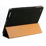 i-Beans　iPad2 / (第3世代)新しいiPad 用PU レザーケ ース　シンプルなのにオシャレ　 ブラック　液晶保護フィルム付 【全4色】 PU Leather case for The New iPad (1415-3)