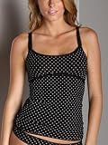 Itty Bitty Bra Cami Black and White Dots