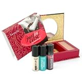 Benefit Justine Case Mini Beautifier Kit: Lip Shine 2.5g + Eye Cream 2.5g + Lip & Cheek Stain 2.5ml + Foundation 2.2g - -