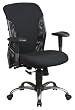 Mesh Mid Back Chair with Titanium Finish, Adjustable Arms and Locking 2-to-1 Synchro Tilt Control By Office Star