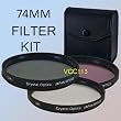 74MM FILTER Kit UV C-PL FL-D 74mm HD For Sony DSC-H7 DSC-H9 DSC-H50 UV/PL/FD