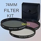 74MM FILTER Kit UV C-PL FL-D 74mm HD For Sony DSC-H7 DSC-H9 DSC-H50 UV/PL/FD