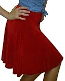 Aris Allen Red Swishy A-Line Skirt