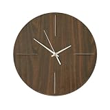 Premier Dial Walnut Wood Effect Wall Clock, 30 cm