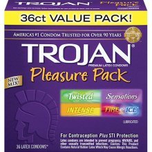 Trojan Condom Pleasure Pack Lubricated 36s thumbnail images Image of Trojan Condom Pleasure Pack Lubricated 36s