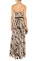 Limited Edition Neutral Feather Print Long Dress