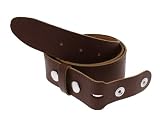 Brown Leather Snap-Fit Belt