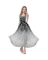 Summer Dots Print Sleeveless Maxi Dress 