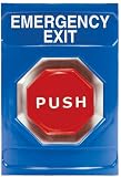 STI SS-2408EX Stopper Station, Blue, Pneumatic Adjustable Timer Button, Emergency Exit Label
