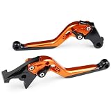 1 Pair of orange CNC Extendable Adjustable Motorcycle Brake Clutch Levers Fit For Ducati MONSTER M750/M750IE 1994-2002