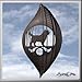 terrier8  - CAIRN TERRIER Circle Swirly Metal Wind Spinner