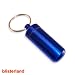 Pillendose Schlüsselanhänger Aluminium Medikamenten Kapsel Pill Fob Pillen Box Wasserdicht Midi von BLISTERLAND Farbe: Blau